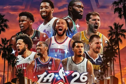 Laga NBA All-Star 2026 menggunakan format baru berkonsep Amerika Serikat melawan Dunia dalam turnamen mini round-robin yang digelar di Intuit Dome, Inglewood, California, Senin (16/2/2026) WIB. (Foto: X/NBA)