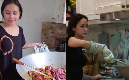 Prilly Latuconsina dan Bunga Citra Lestari (kanan) memasak hidangan sambut Lebaran 2026. (Foto kolase: Instagram @prillylatuconsina96 dan TikTok @Itsmebcl)