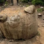 Megalit diduga berusia 1.000 tahun yang dirusak di Dongi-Dongi, Kabupaten Poso, Sulawesi Tengah, Kamis (5/3/2026). (Foto: Antara/Dok.Pribadi)