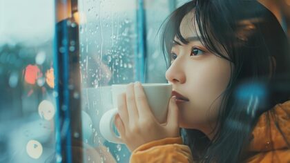 mencari keberuntungan dalam hujan