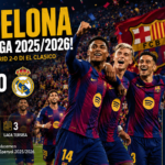 Klub raksasa Spanyol, FC Barcelona, resmi memastikan diri menjadi juara La Liga Spanyol musim ini setelah menaklukkan rival abadinya, Real Madrid, dengan skor 2-0 pada pekan ke-35 La Liga di Stadion Spotify Camp Nou, Senin (11/5/2026) WIB. (Foto ilustrasi: Gebrak.id/AI)