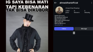Musisi sekaligus anggota Komisi X DPR RI, Ahmad Dhani, mendatangi Gedung Awaloeddin Djamin Bareskrim Polri, Senin (4/5/2026), untuk berkonsultasi terkait akun Instagram pribadinya yang mendadak hilang. (Foto kolase Disway)