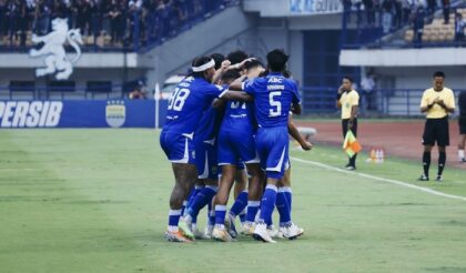 Para pemain Persib Bandung merayakan kemenangan. (Foto: Dok. Persib)