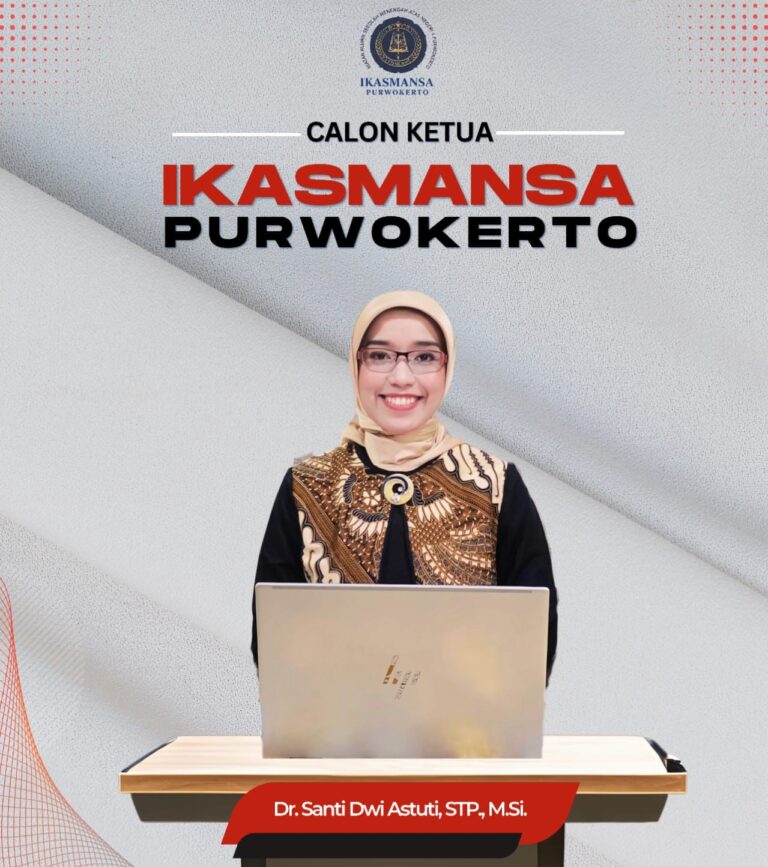 Dr. Santi Dwi Astuti, S.TP., M.Si., alumni angkatan 1996 yang kini dikenal sebagai akademisi sekaligus inovator di lingkungan Universitas Jenderal Soedirman (Unsoed) Purwokerto. (Foto: Dok.Pribadi)